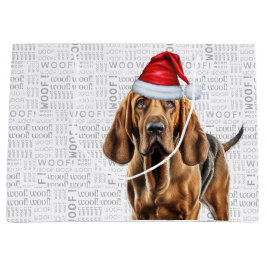Ljudig jul Hund Bloodhound Älskare Helgdag