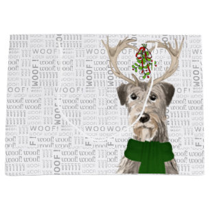Ljudig jul Irish Wolfhound Hund älskare