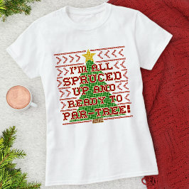 Ljudig jul Kor Stitch Spruce Träd Tacky Pun Tee Shirt
