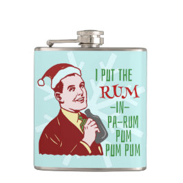 Ljudig jul Retro Rum Drinking Man Helgdag Fickplunta