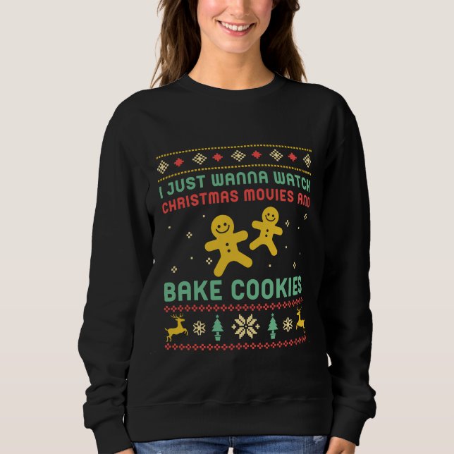 Ljudig julsötare Baking Cookies Baker T Shirt (Framsida)