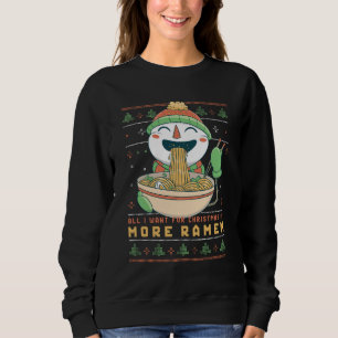 Ljudig julsötare Snögubbe Eating Ramen T Shirt