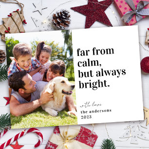 Ljudig Lugn Bright Photo jul-Helgdag Card Julkort