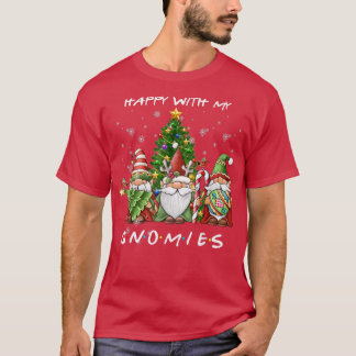 Ljudig Lycklig-jul med min Gnomies Funny Gnome T Shirt