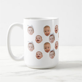 Ljudiga bilder av Anpassningsbar Baby Photo Ansikt Kaffemugg