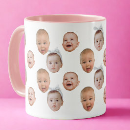 Ljudiga bilder av Anpassningsbar Baby Photo Ansikt Mugg