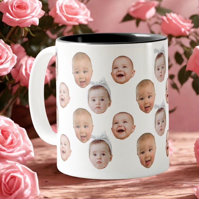 Ljudiga bilder av Anpassningsbar Baby Photo Ansikt Två-Tonad Mugg (Skapare uppladdad)
