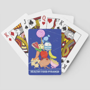 Ljudiga bilder av matpyramidens roliga tecknad casinokort