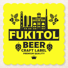 Ljudiga etiketter för Craft Beer Underlägg Papper