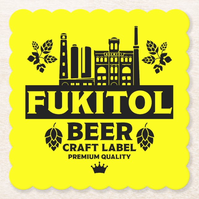 Ljudiga etiketter för Craft Beer Underlägg Papper (Framsida)