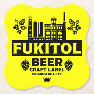 Ljudiga etiketter för Craft Beer Underlägg Papper
