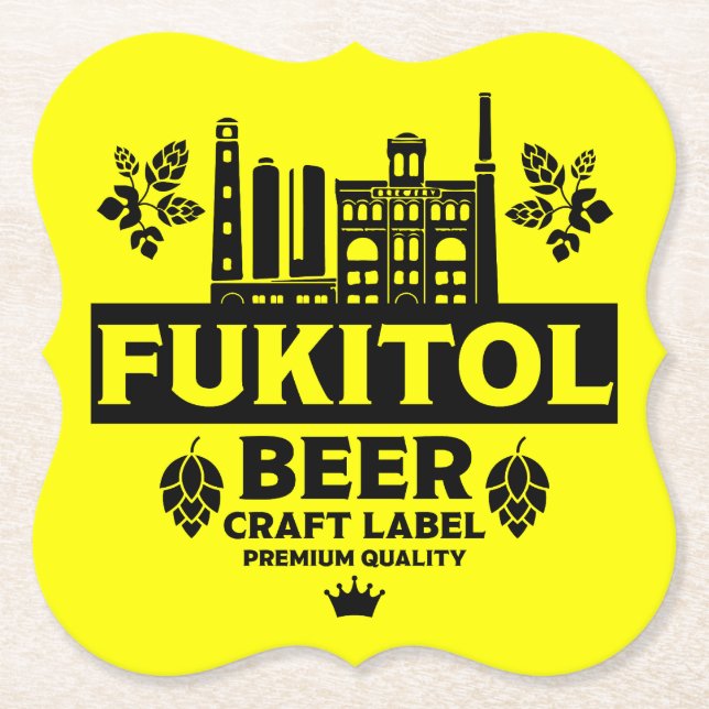 Ljudiga etiketter för Craft Beer Underlägg Papper (Framsida)