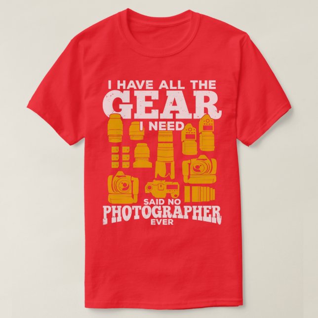 Ljudiga fotografierarmatur t shirt (Design framsida)