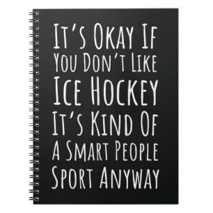 Ljudiga presenter för spelarcitatet Ice Hockey Äls Anteckningsbok