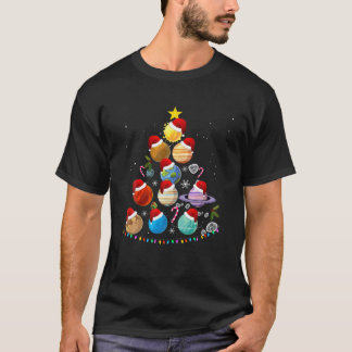 Ljudiga Solar System Space Planets Träd jul Pa Pa T Shirt