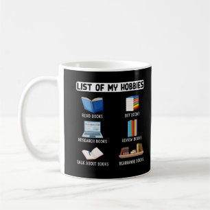 Ljudisk bokmaskläsning för Bok Älskare Humor Kaffemugg