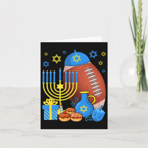 Ljudisk Boll Menorah Lycklig Hanukkah Kort