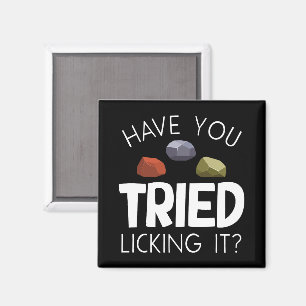 Ljudisk geolog Lapidary Sten Collector Rockhound Magnet