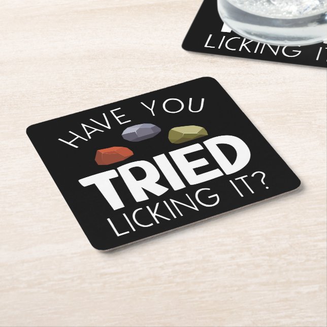 Ljudisk geolog Lapidary Sten Collector Rockhound Underlägg Papper Kvadrat (Vinklad)