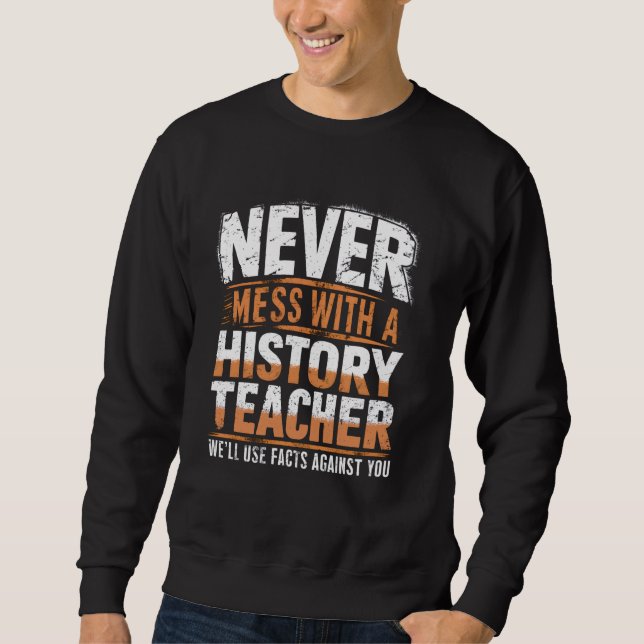 Ljudisk historielärare Back to school Historik Tea Lång Ärmad Tröja (Framsida)
