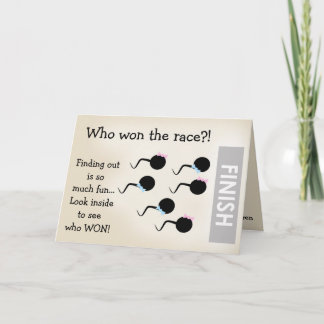 Ljudkort för Gender Reveal annonscement Card (flic Meddelande