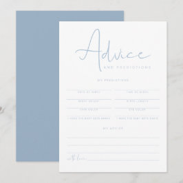 Ljudkort och förutsägelsekort för Blå Baby Inbjudningar