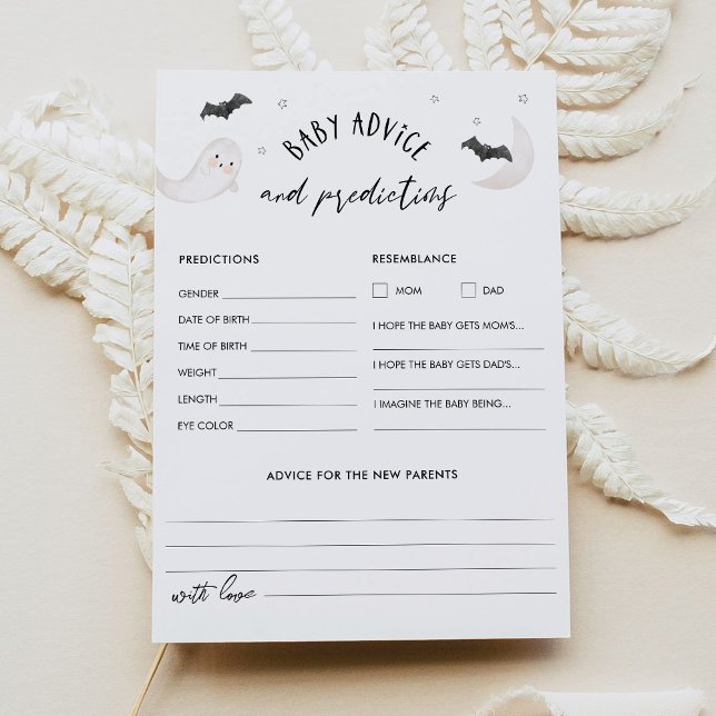 Ljudkort och förutsägelsekort för SUGARBOO Baby Sh Inbjudningar (Skapare uppladdad)