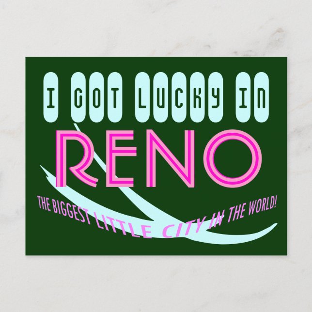 Ljudkort Reno Den största lilla staden i världen Vykort (Framsida)