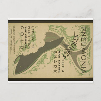 Ljudkortsvarning om pneumoni vykort