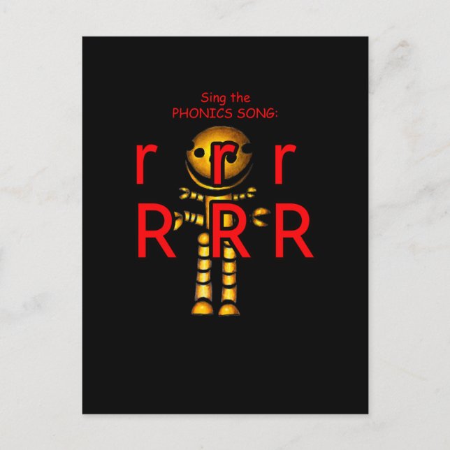 ljudlära postkort eller blixtkort vykort (Framsida)