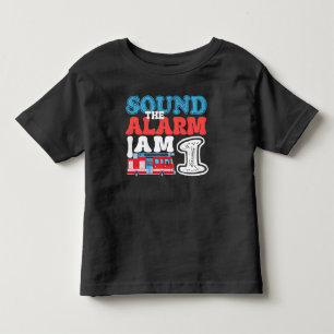 Ljudlarm Jag är 1 1-års födelsedag Brandman T Shirt