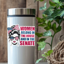 Ljudlös amerikansk feministisk citattecken politis klistermärken