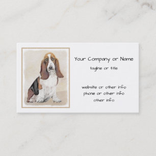 Ljudmålning av objekt - Cute Original Hund Art Visitkort