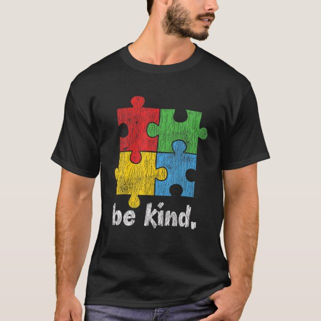 Ljudmedvetande - acceptera Autistiska barn T Shirt (Framsida)