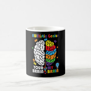 Ljudmedvetande Awetistic Genius Brain Autistic Kaffemugg