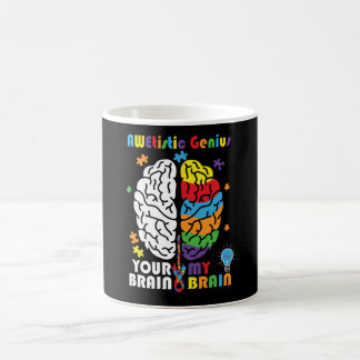 Ljudmedvetande Awetistic Genius Brain Autistic Kaffemugg