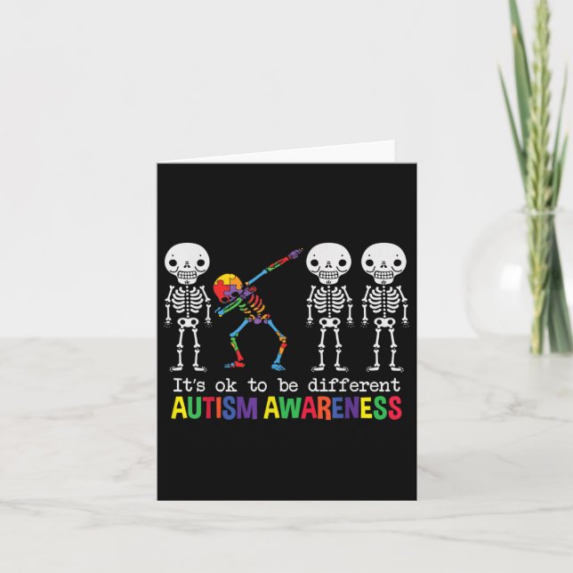 Ljudmedvetandegörande Dabbing Skeleton - inte en d Kort (Framsida)