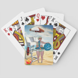 Ljudnande Beauty Beach-betalkort Spelkort