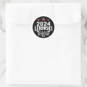 Ljudny politisk Lebowski-val Omröstning 2024 Runt Klistermärke