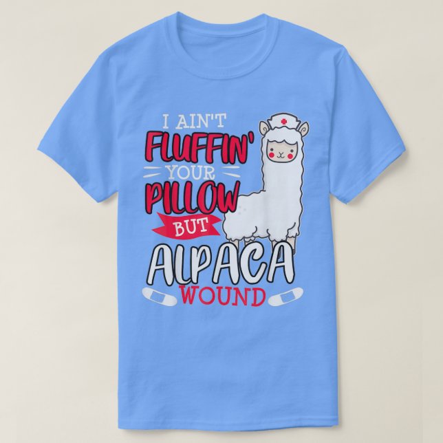 Ljudralvårdssjuksköterska Alpaca Llama Pun Say Gif T Shirt (Design framsida)