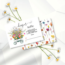 Ljudsblomma Big Bouquet Diaper Raffle Inbjudningar