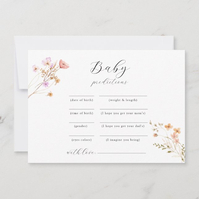 Ljudspel för Wildblomsterbabyskor Julkort (Framsida)