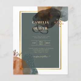 LjudTEAL EARTH TONES WEDDING INVITE QR Code Flygblad