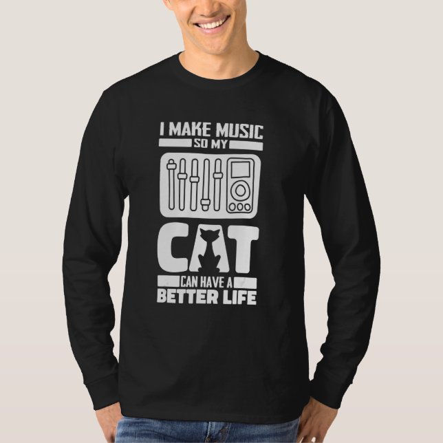 Ljudtekniker Kattproducent - Studio Ljudtekniker T Shirt (Framsida)
