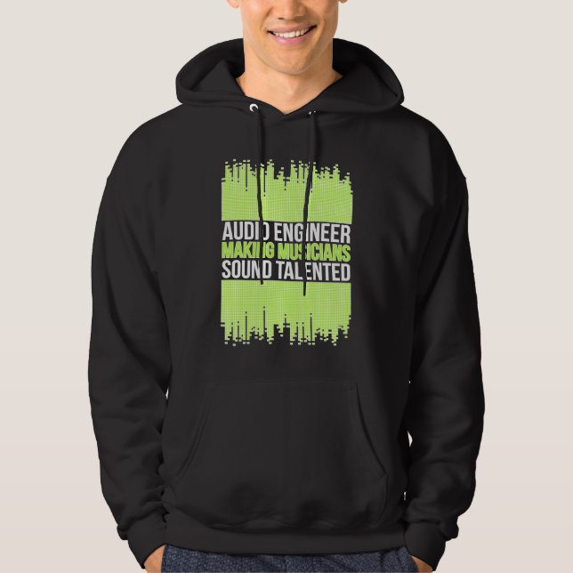 Ljudtekniker ljudteknik hoodie (Framsida)
