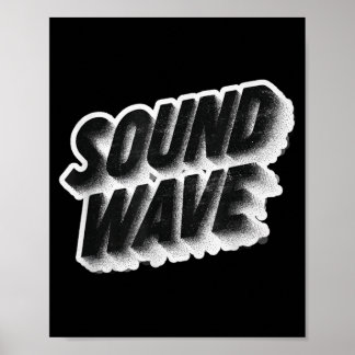 Ljudvågsemblem för en cool look poster