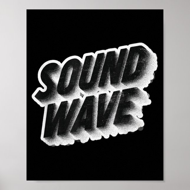 Ljudvågsemblem för en cool look poster (Framsidan)