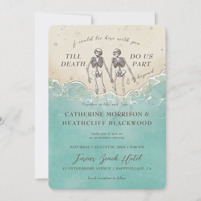 Ljug här för alltid med din bröllopsinbjudan inbjudningar (Framsida)