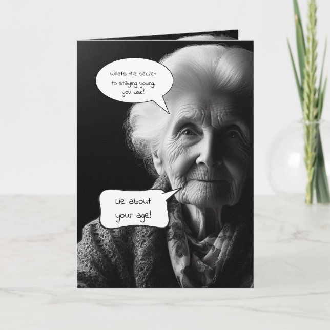 Ljug om din ålder Grattis på födelsedagen Kort (Framsida)
