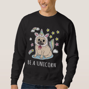 Ljug pug , pug hund , pug gips , rolig hund ordspr lång ärmad tröja
